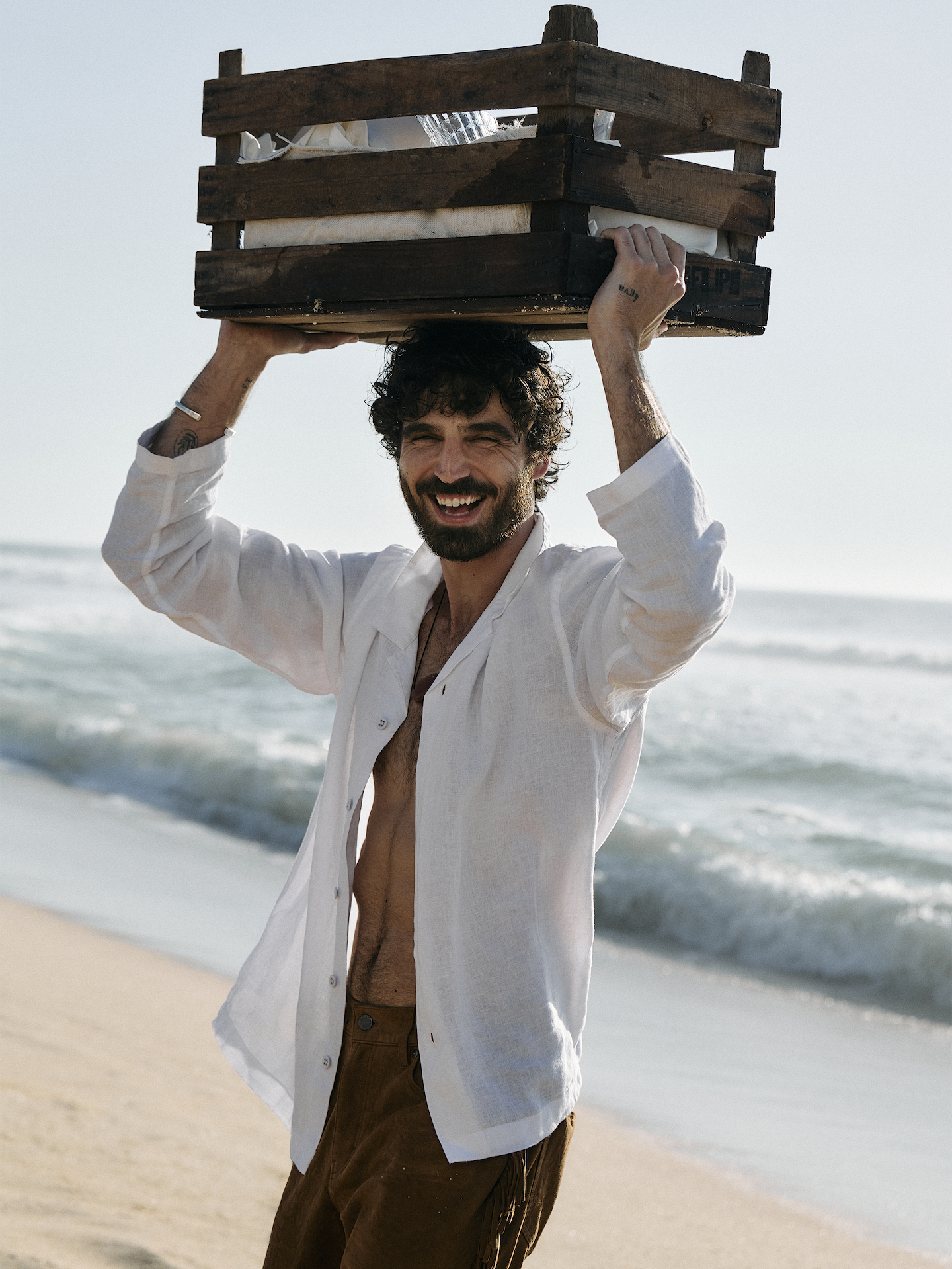 Image number 3 showing, Relaxed-Fit Linen Long-Sleeve Resort Shirt