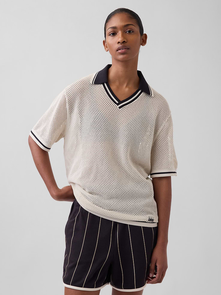 Image number 5 showing, OuiGap Mesh Polo Sweater