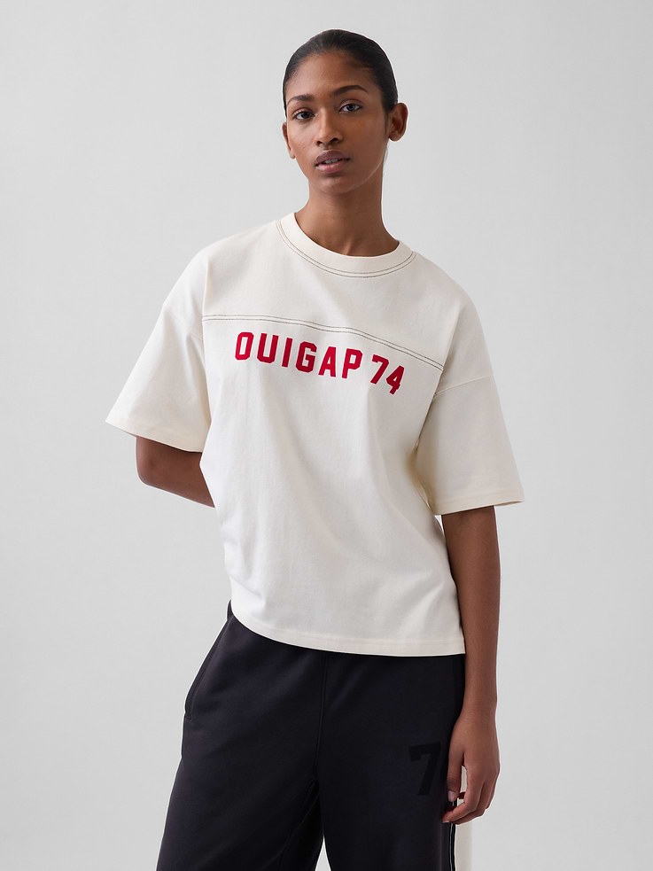 Image number 6 showing, OuiGap Heavyweight Crop Logo T-Shirt