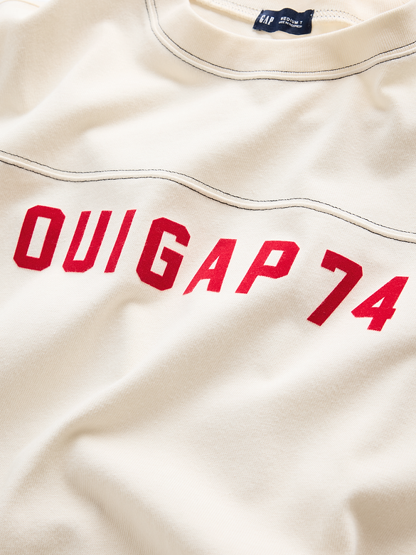 OuiGap Heavyweight Crop Logo T-Shirt