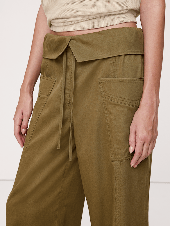 High-Rise Straight-Leg Fisherman Pant