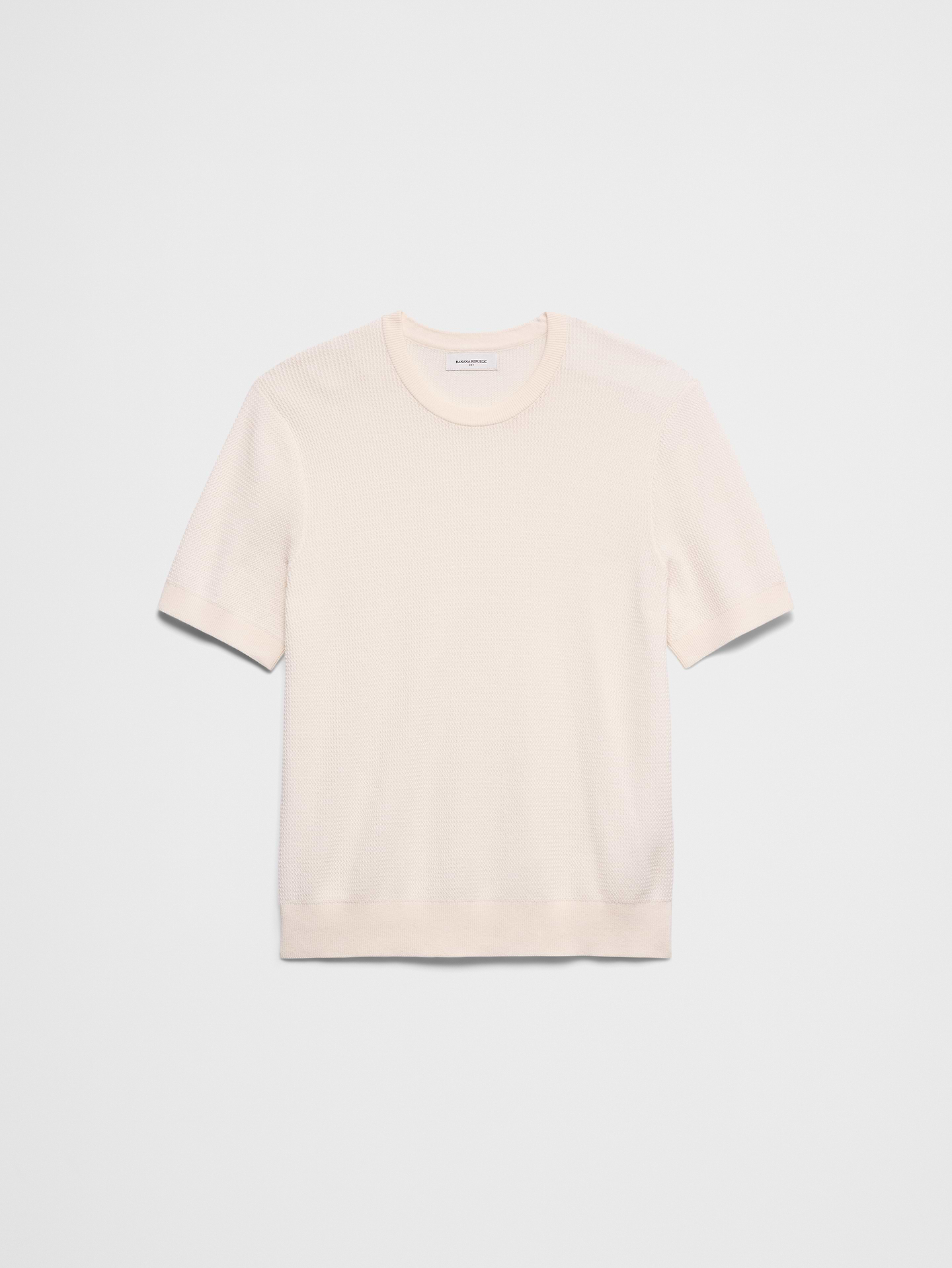 L'image numéro 4 présente T-shirt étroit en tricot côtelé texturé