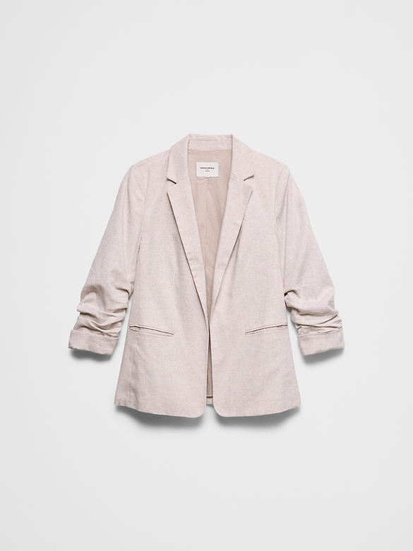Linen-Blend Hayden Blazer