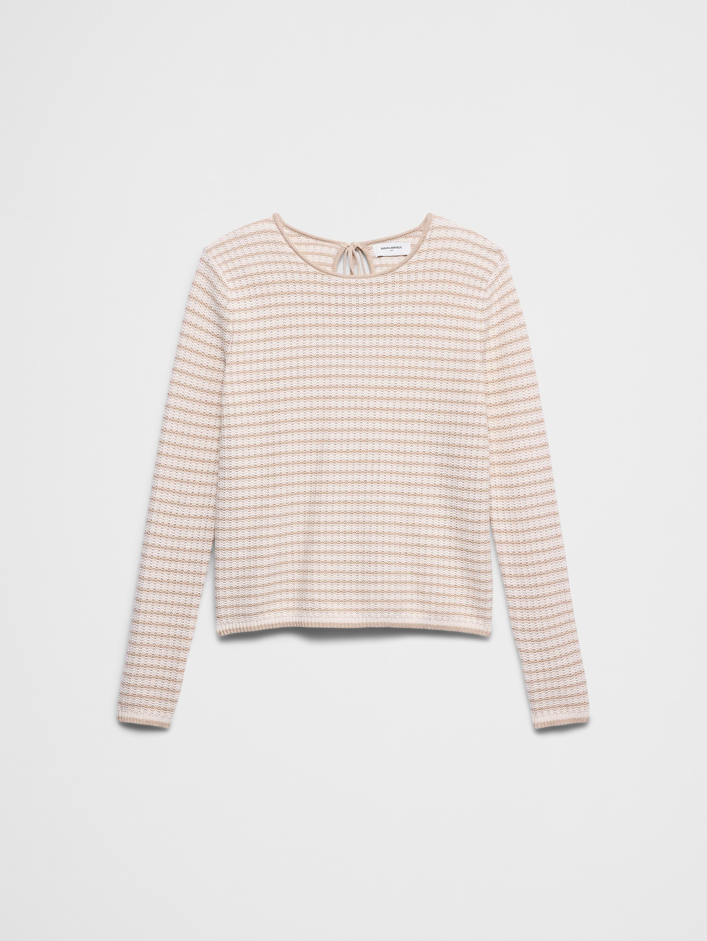 Image number 4 showing, Texture Stitch Tie-Back Sweater