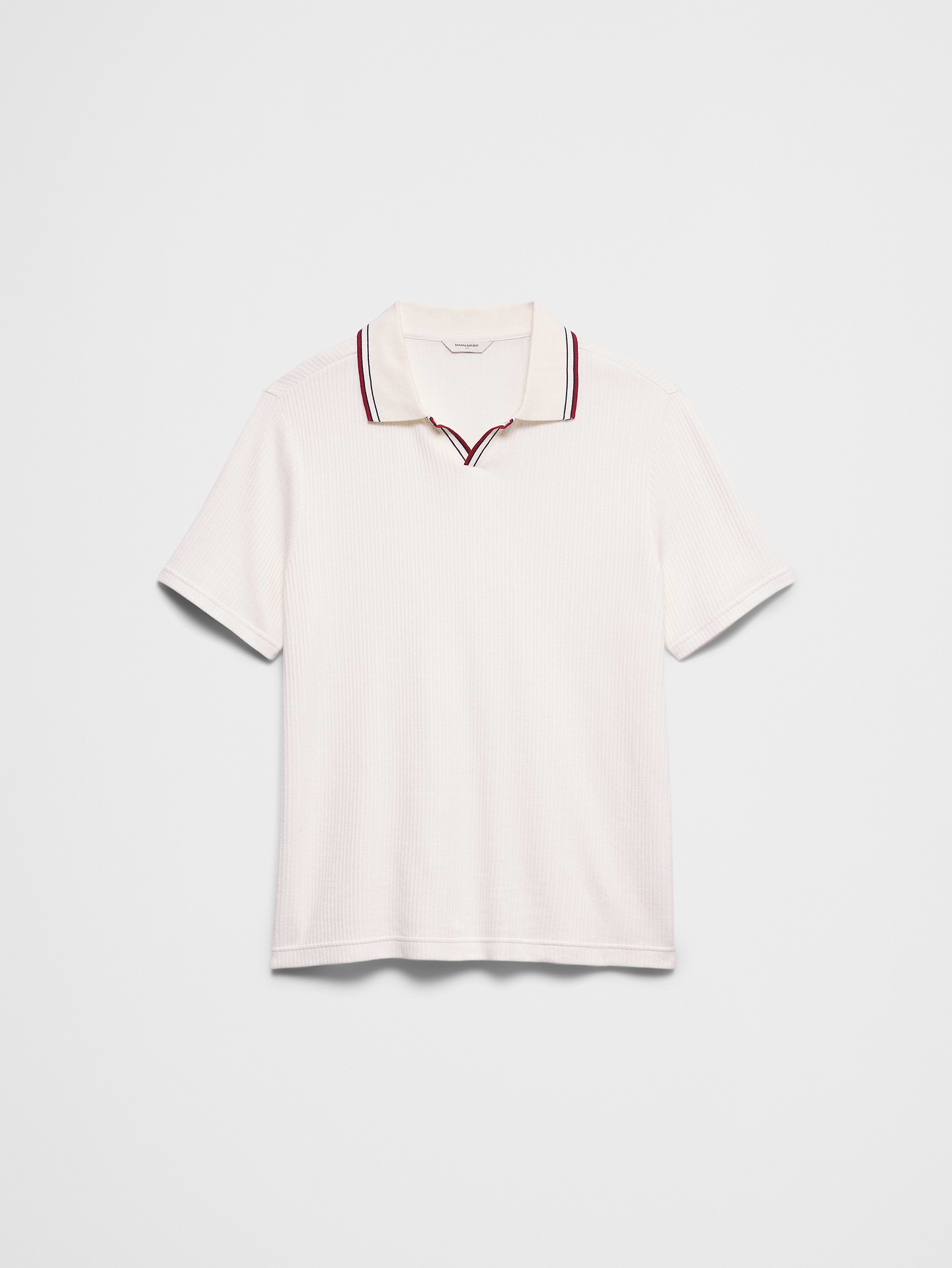 Image number 4 showing, Crinkle Ribbed Johnny-Collar Polo