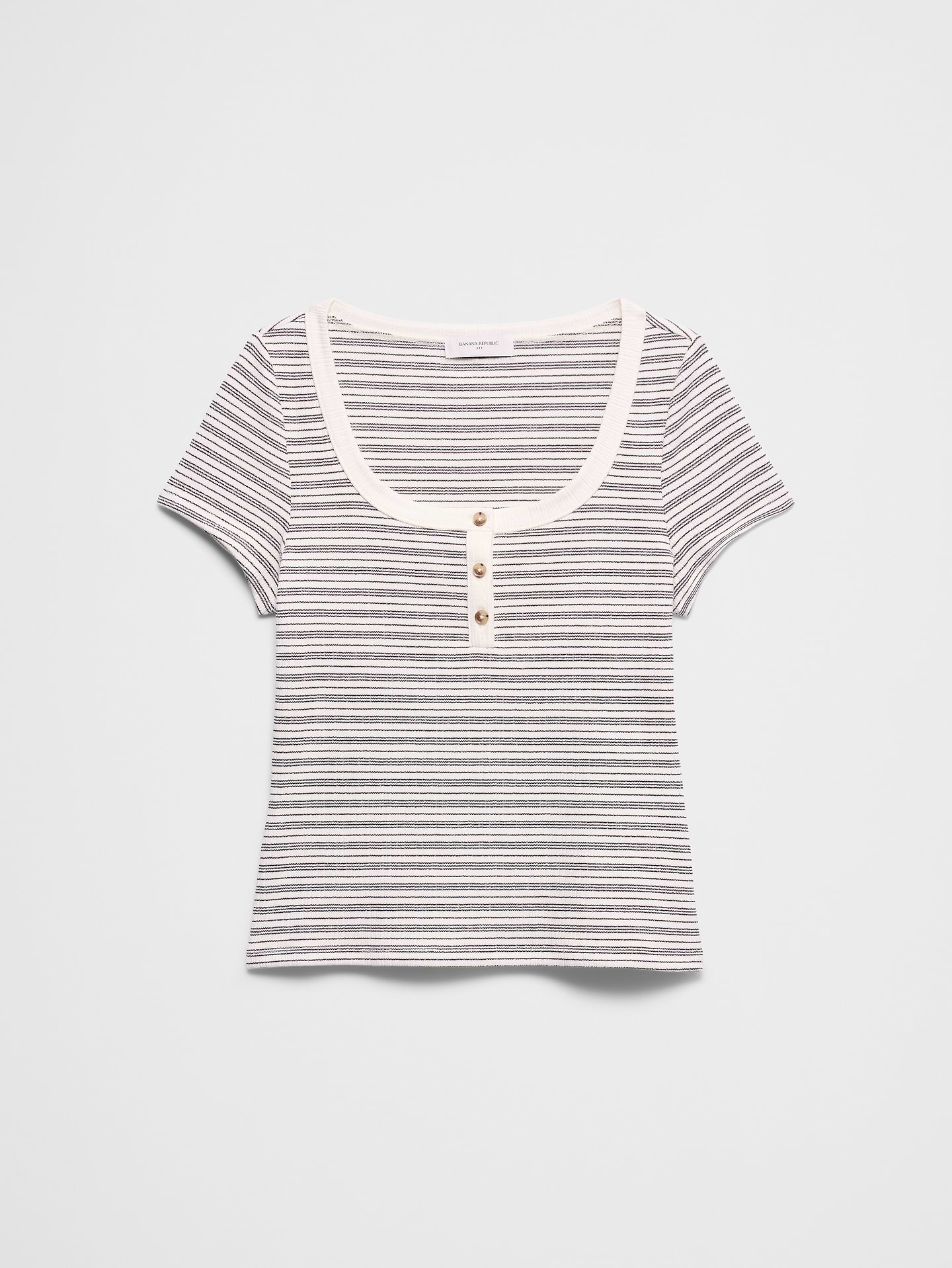 Image number 4 showing, Variegated Ribbed Henley Shirt