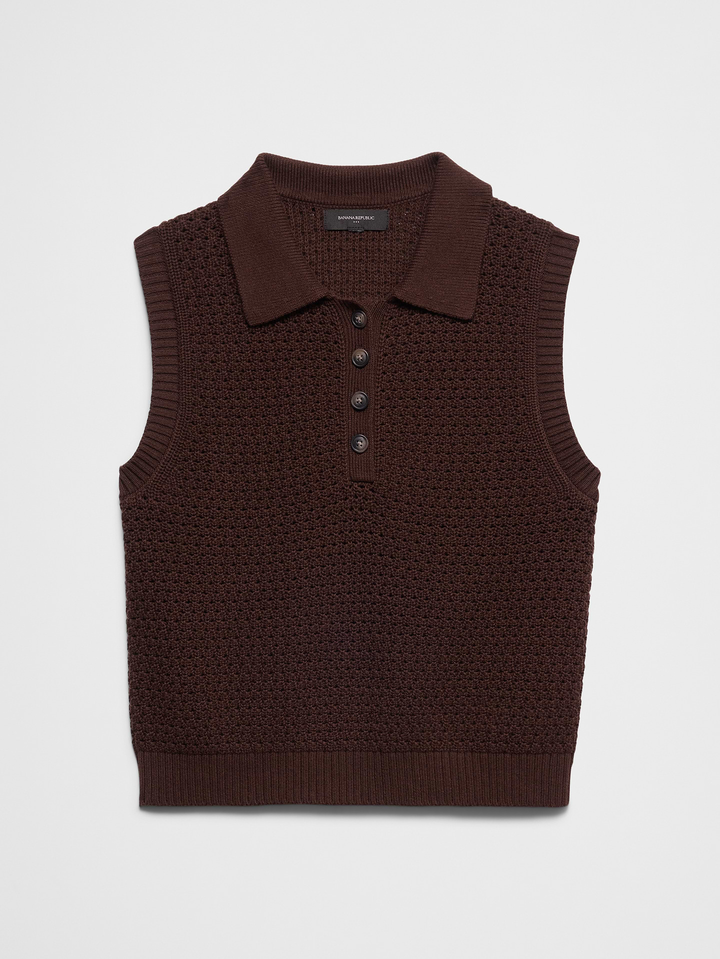 Image number 4 showing, Cotton Crochet Sweater Polo