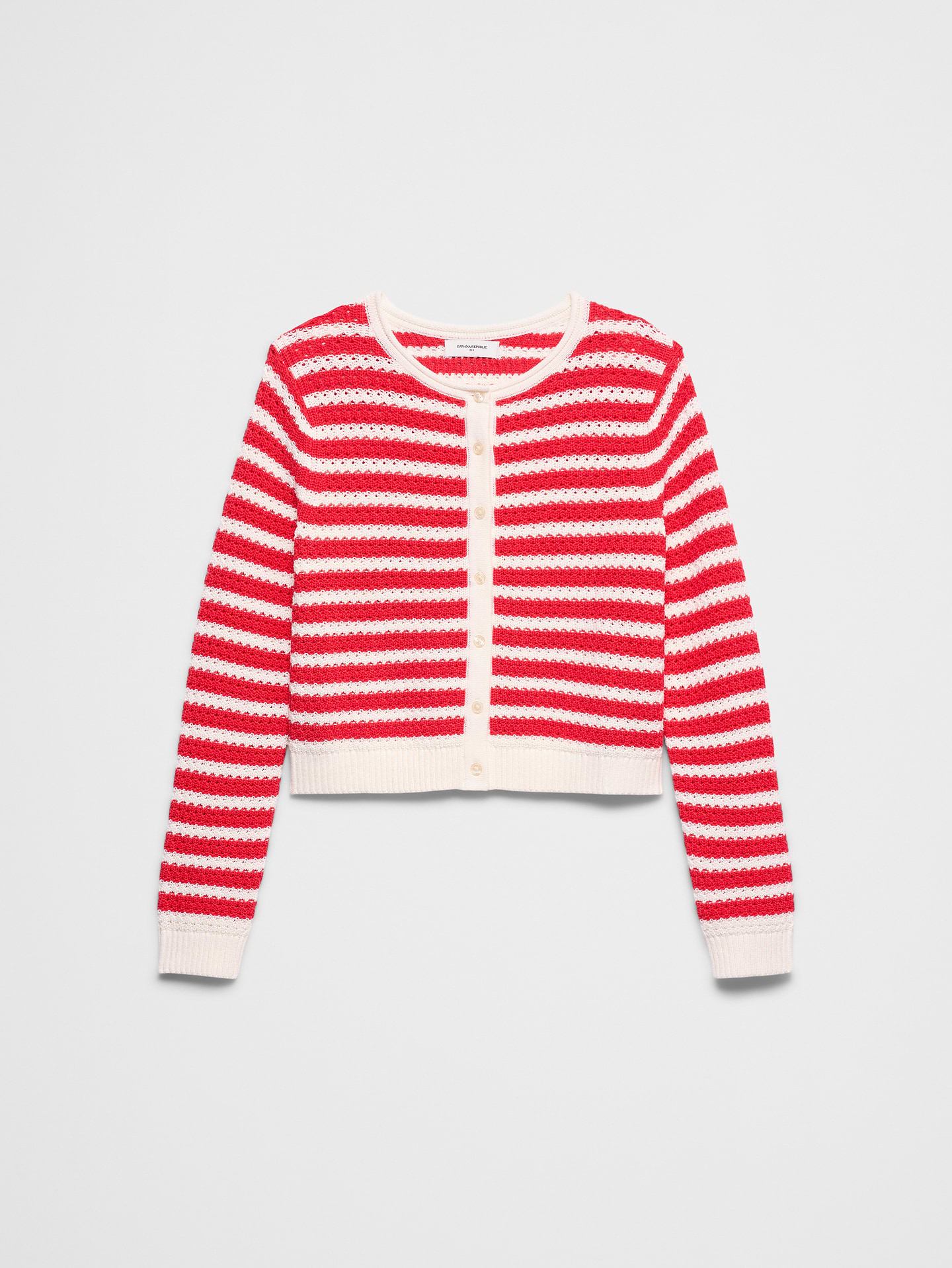 Image number 4 showing, Cotton Crochet Cropped Cardigan