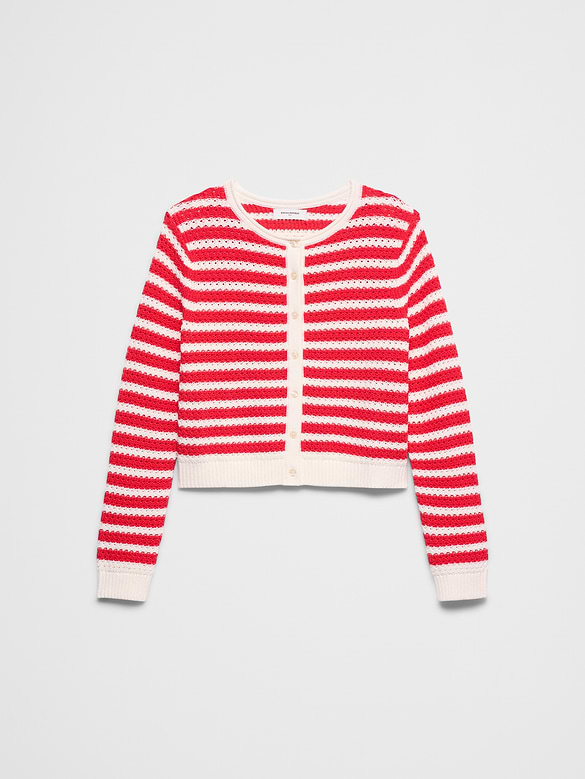 Cotton Crochet Cropped Cardigan