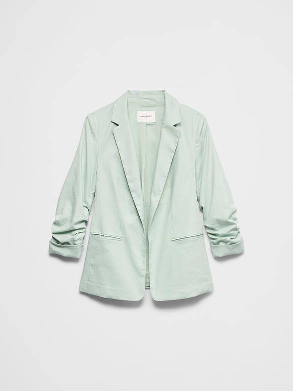 Linen-Blend Hayden Blazer