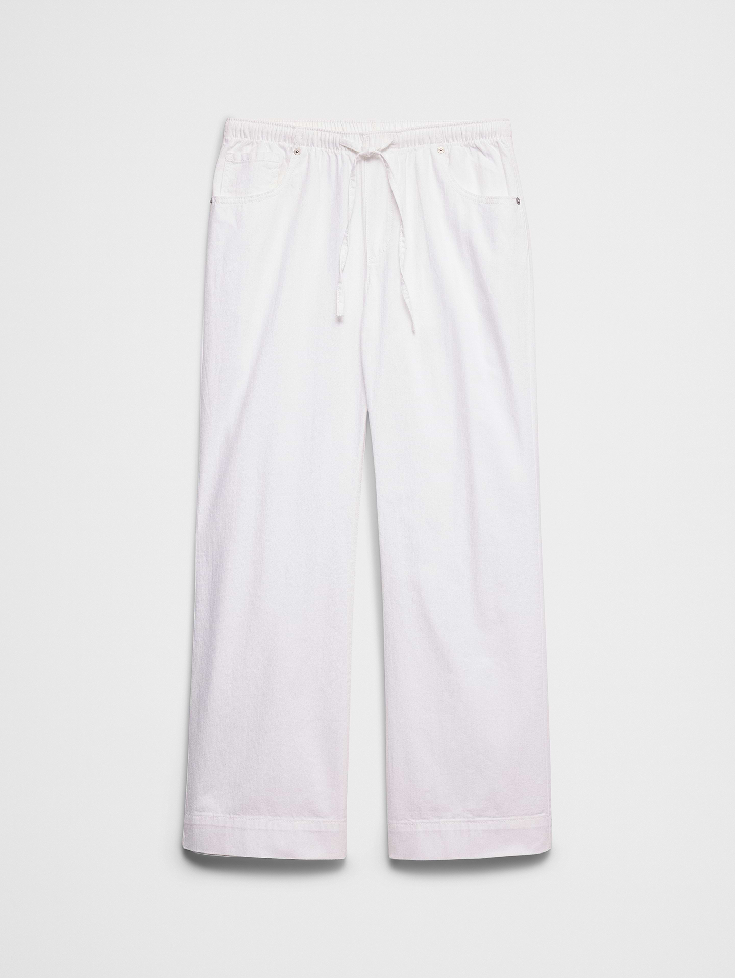 Image number 4 showing, Wide-Leg Mid-Rise Summerweight Pull-On Jean