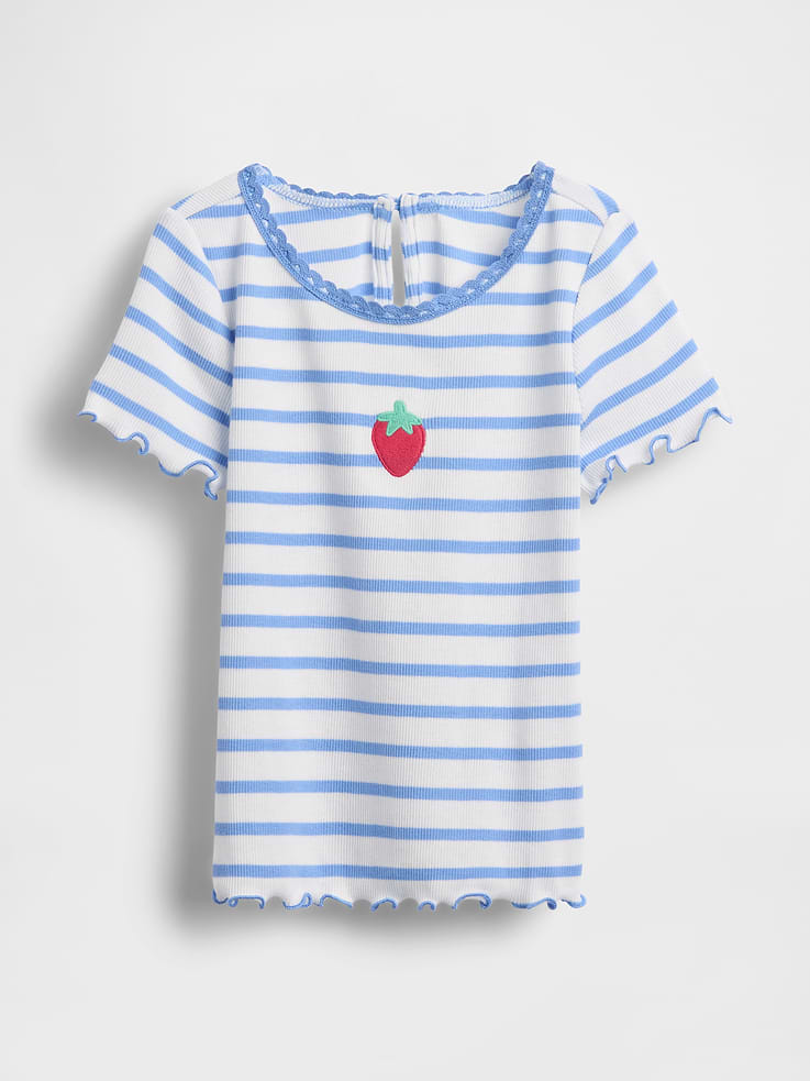 Image number 1 showing, Baby & Toddler Embroidered Rib T-Shirt