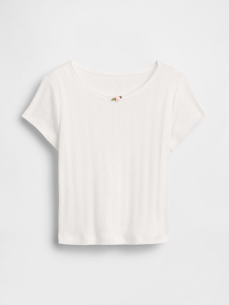 Image number 1 showing, Baby & Toddler Pointelle Rib T-Shirt