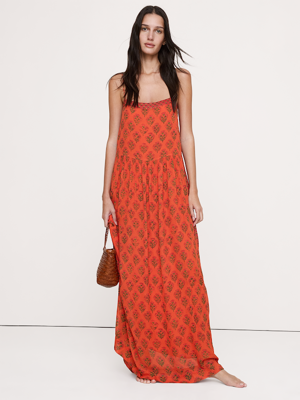 Georgette Strappy Maxi Dress