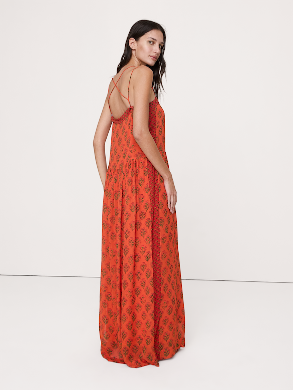 Georgette Strappy Maxi Dress