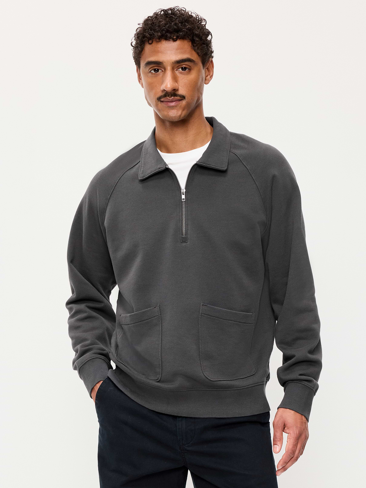 Workwear Collared Fleece Chore Pullover
