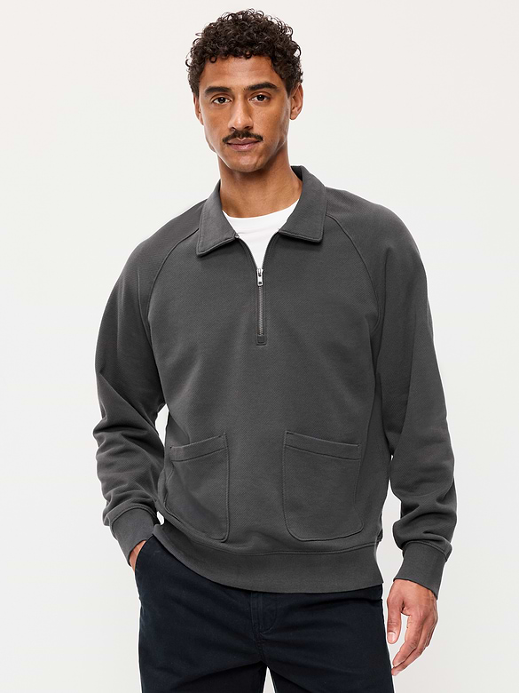 Workwear Collared Fleece Chore Pullover