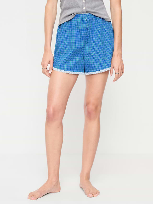 Short de pyjama boxeur classique en popeline