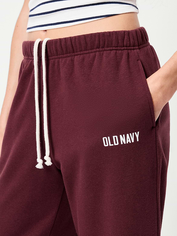 High-Waisted Fleece Wide-Leg Sweatpants