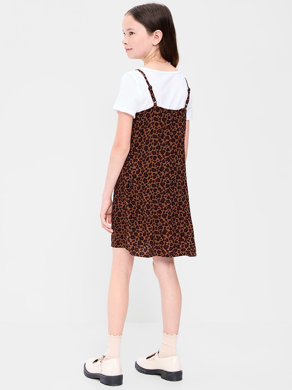 Short-Sleeve T-Shirt and Dress Set for Girls