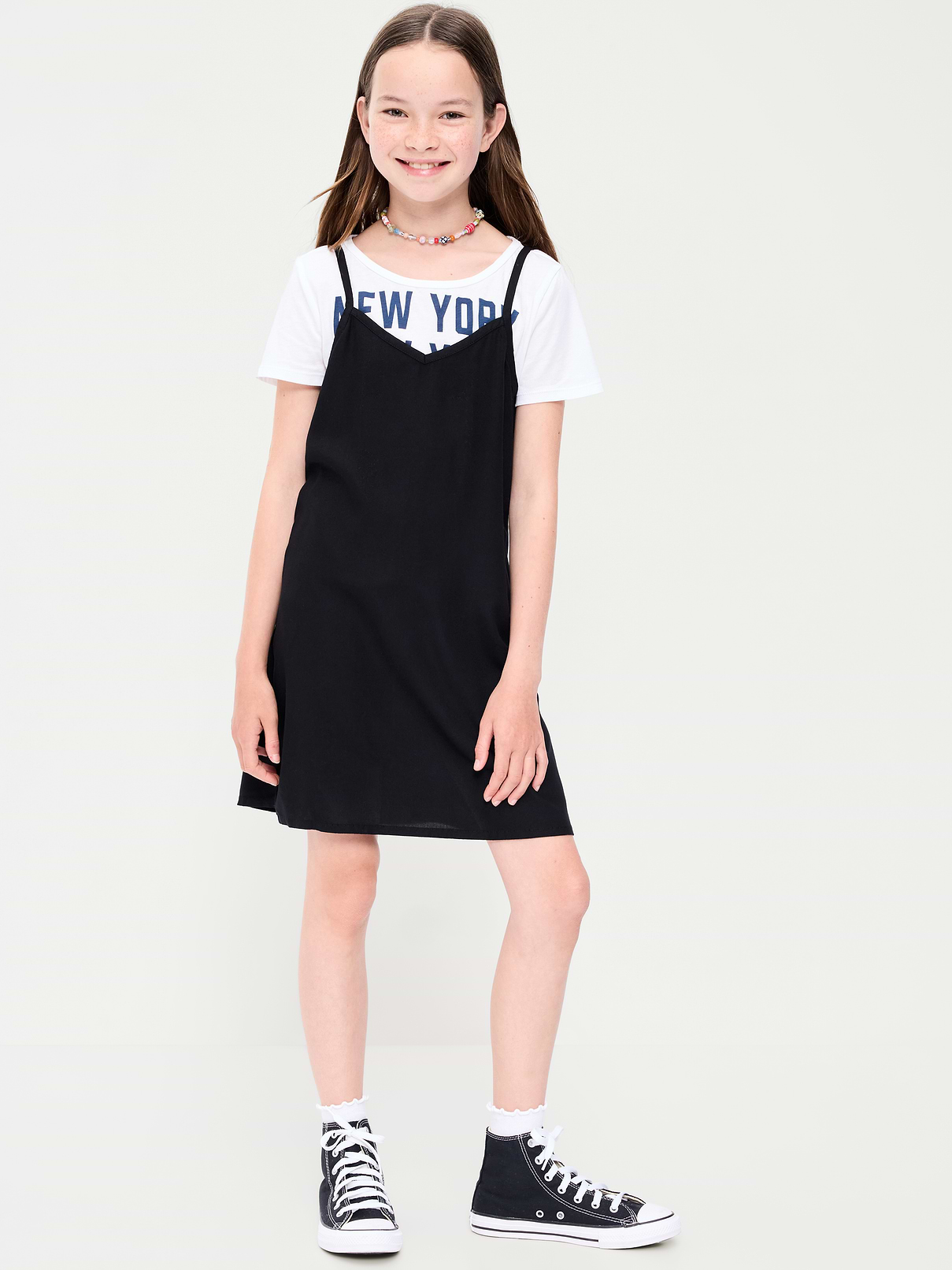 Image number 1 showing, Short-Sleeve Graphic T-Shirt and Dress Set for Girls