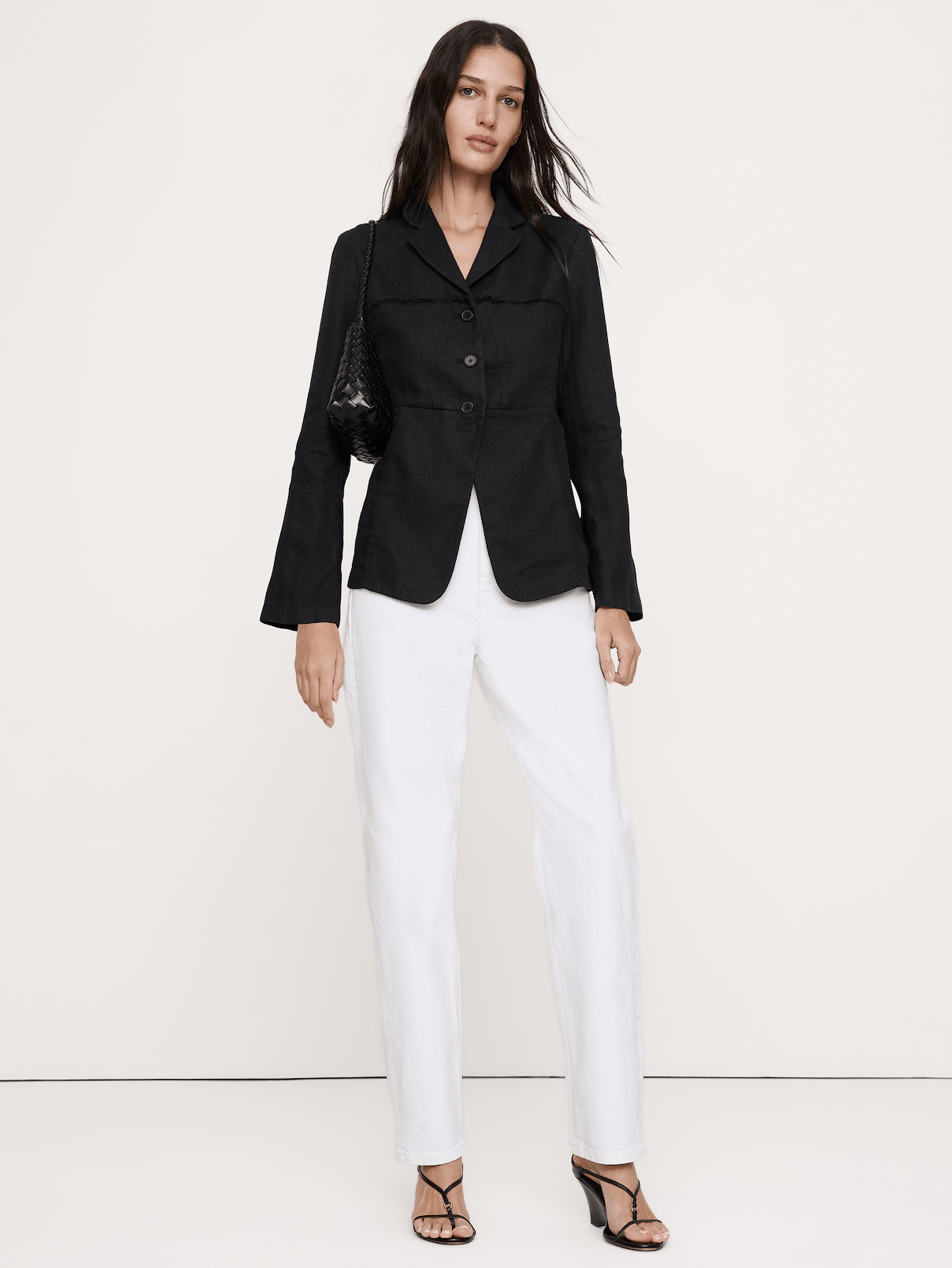 Fringe Linen Blazer