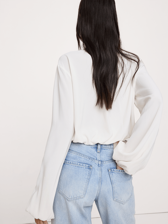 Georgette Tie-Neck Blouse