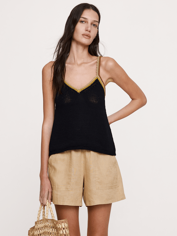 Coastal Cotton V-Neck Sweater Tank