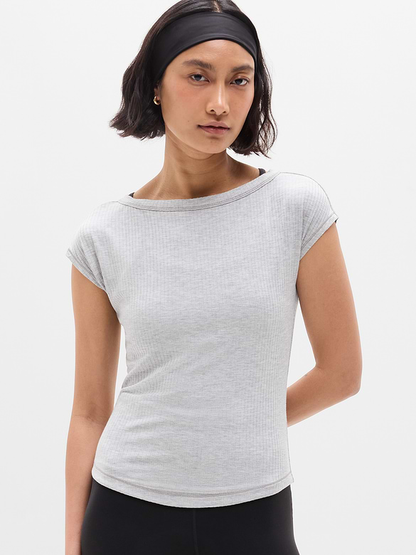 Perfect Rib Boatneck Tee