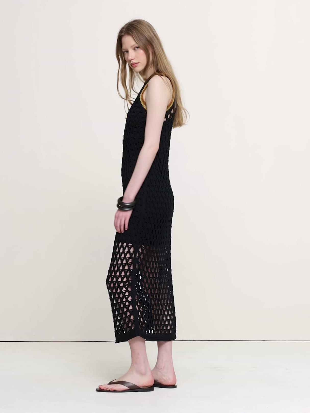 banana republic crochet dress Banana Republic Crochet Overlay Dress SIZE 2 Black White Bodycon