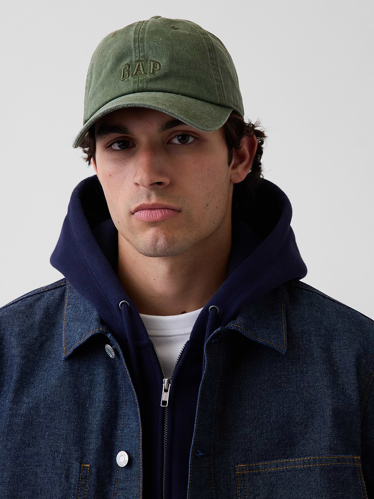 Image 2 of 3, Washed Logo Baseball Hat