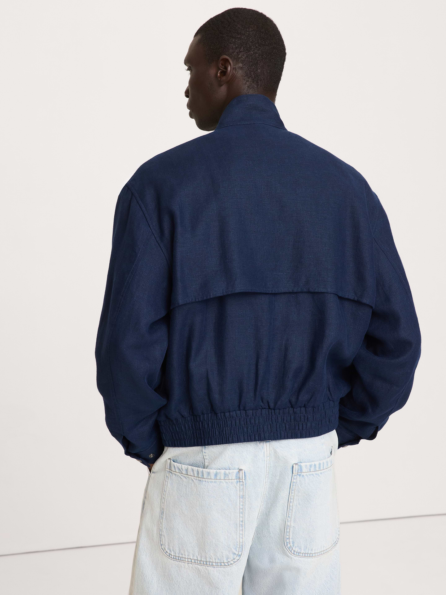 Image number 3 showing, Linen Harrington Jacket