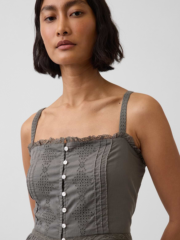 Eyelet Tiered Maxi Dress