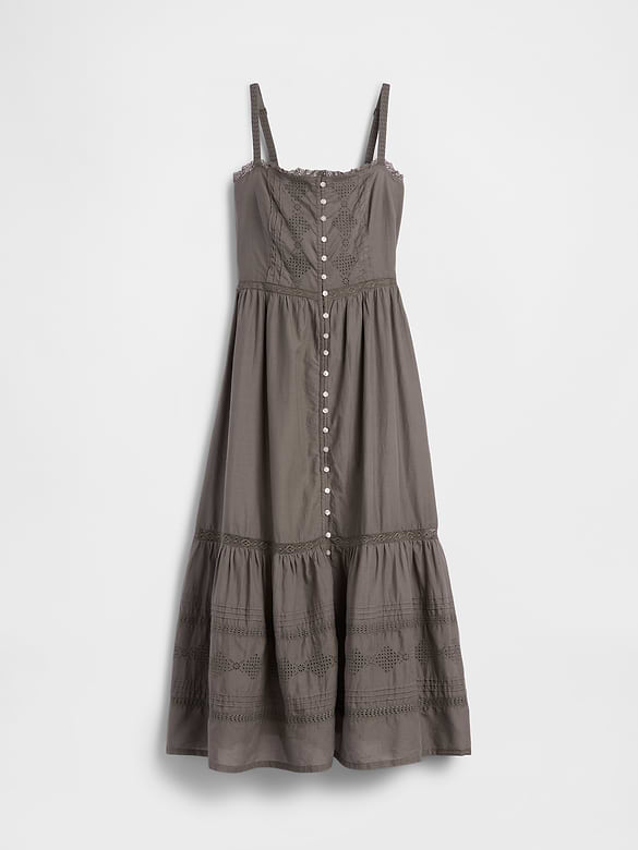 Eyelet Tiered Maxi Dress