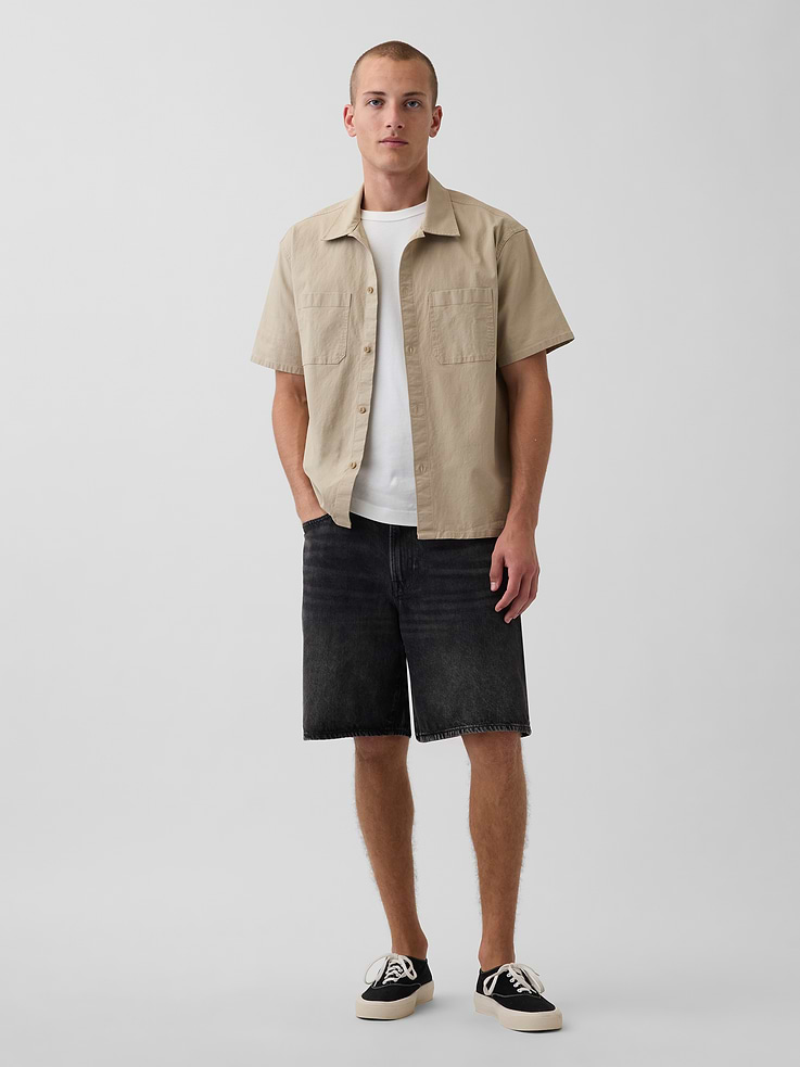 Image number 2 showing, Relaxed Straight-Hem Utility Shirt