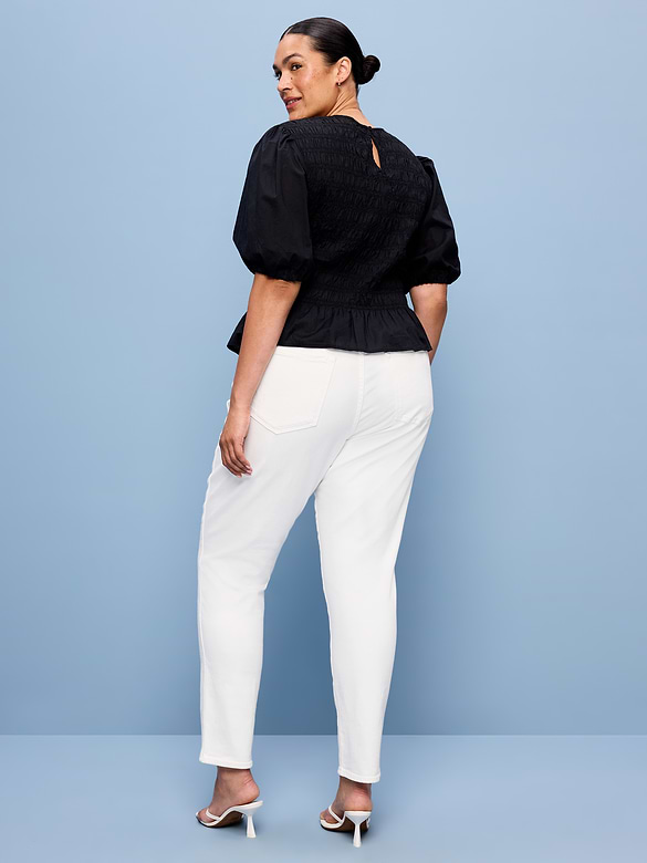 High-Waisted Vintage Slim Jeans