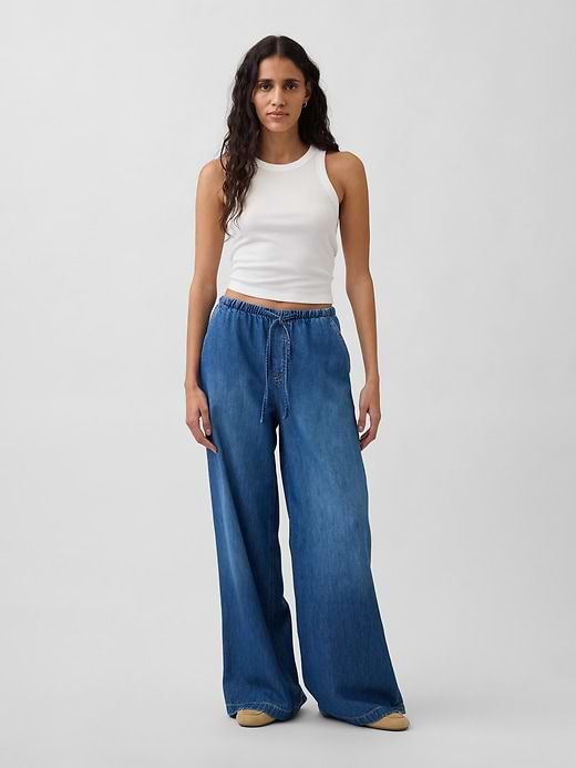 Mid Rise UltraSoft Easy Baggy Jeans - Medium indigo by Gap