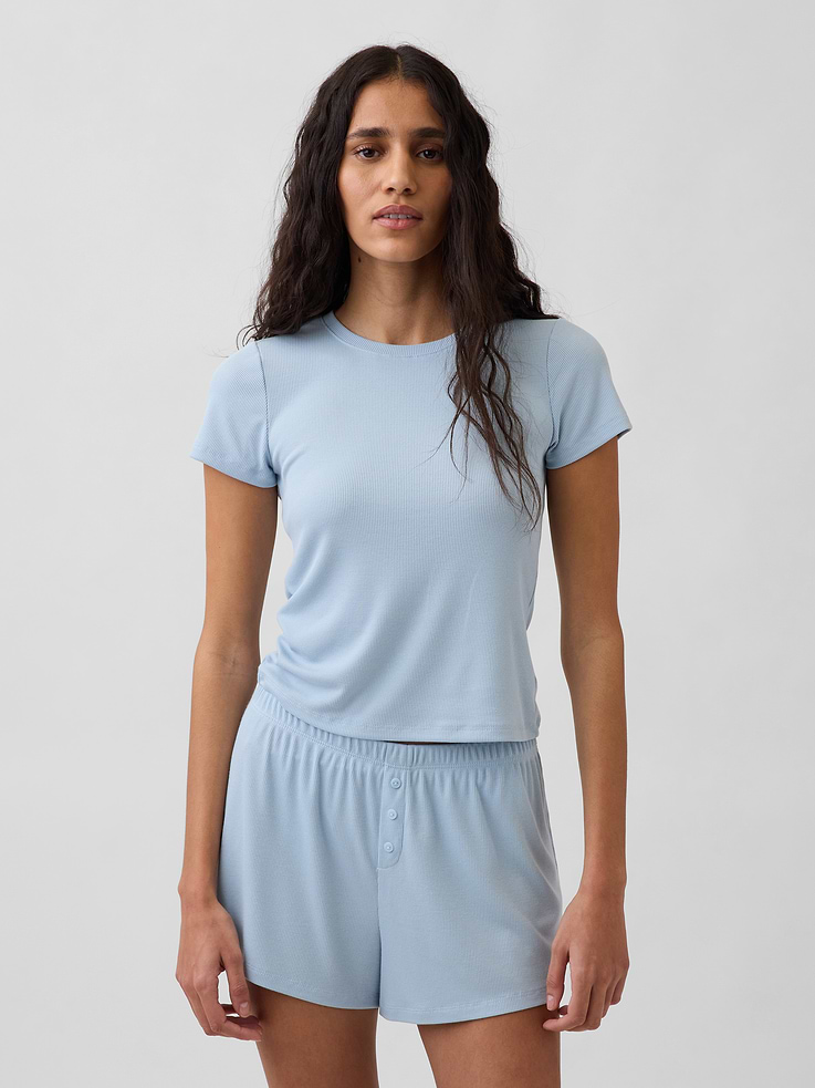 Image number 1 showing, Mini Rib PJ T-Shirt