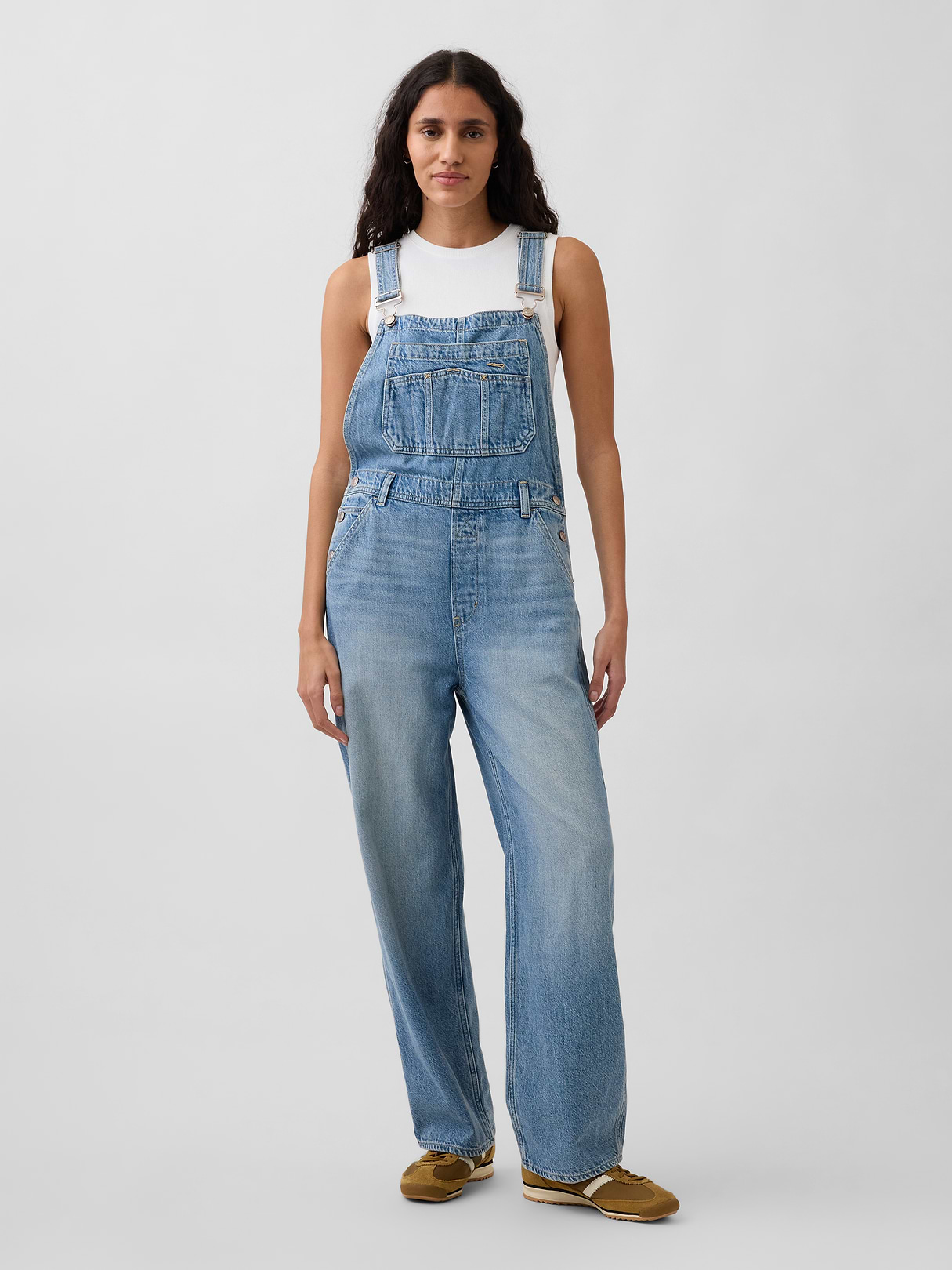 UltraSoft Denim Relaxed Overalls by Gap