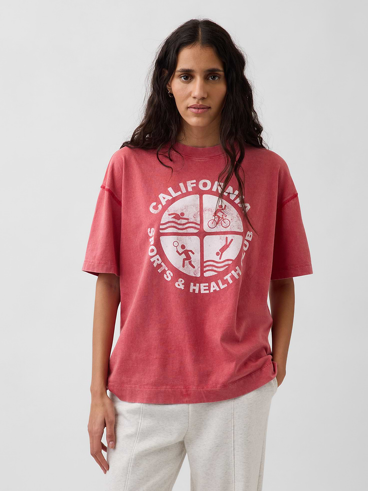 Image number 1 showing, Oversized Graphic T-Shirt