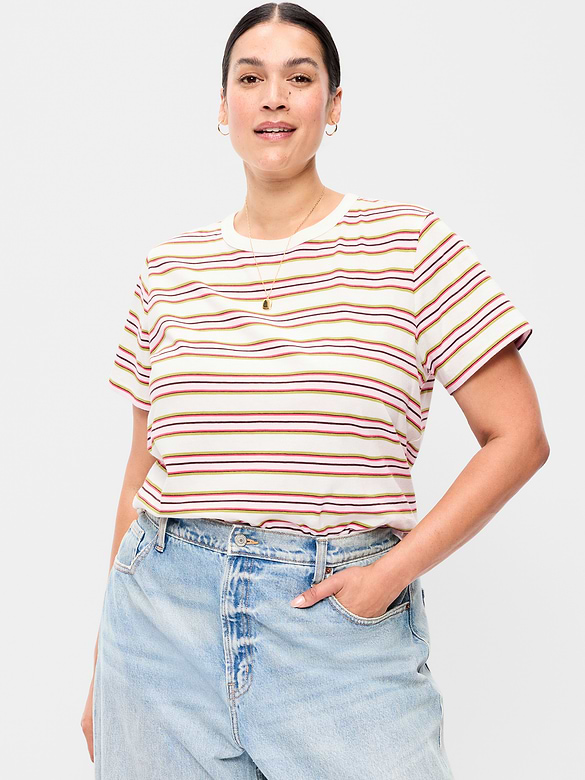 EveryWear Crew-Neck Striped T-Shirt