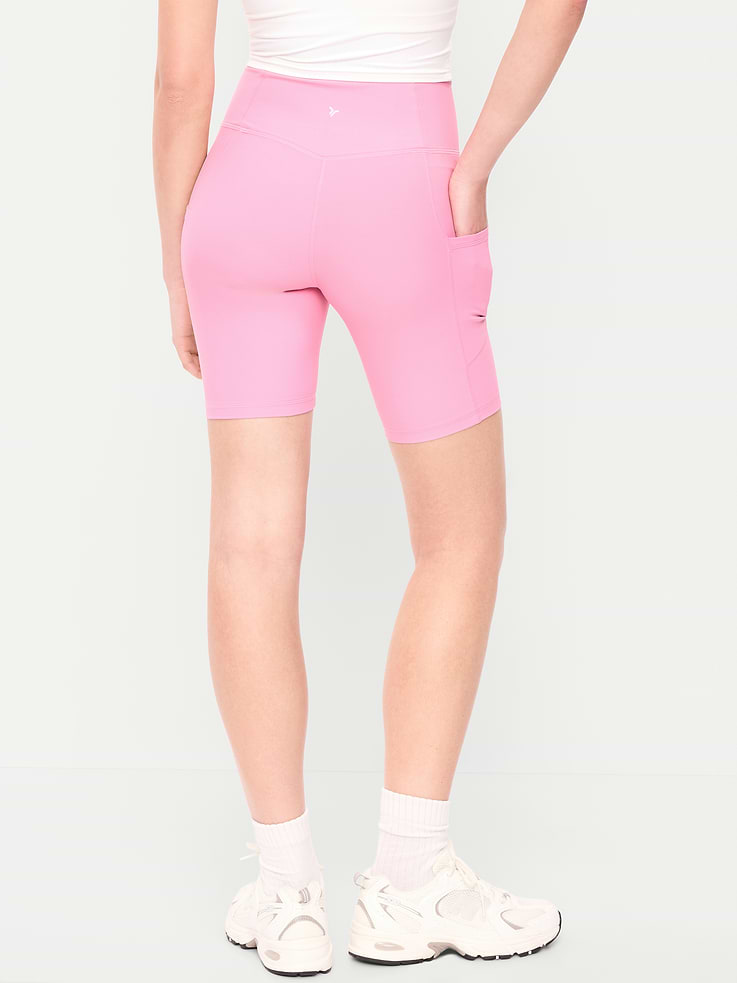 Image number 2 showing, High-Waisted PowerSoft Biker Shorts -- 8-inch inseam