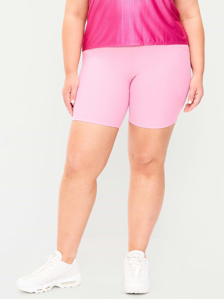 Image number 5 showing, High-Waisted PowerSoft Biker Shorts -- 8-inch inseam