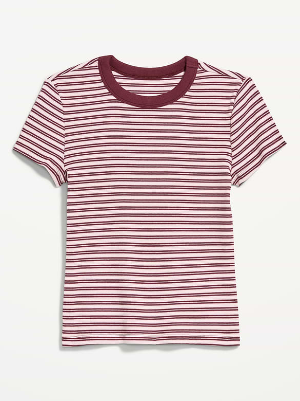 Snug Crew-Neck Ribbed T-Shirt