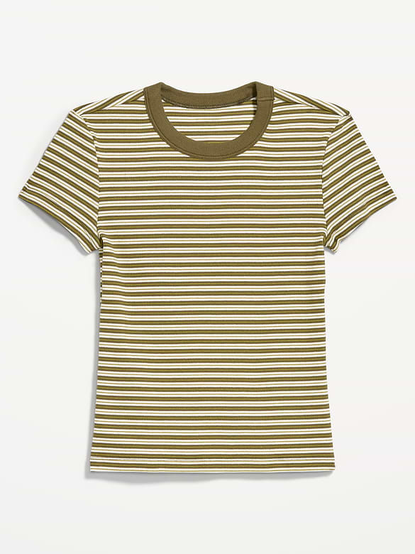 Snug Crew-Neck Ribbed T-Shirt