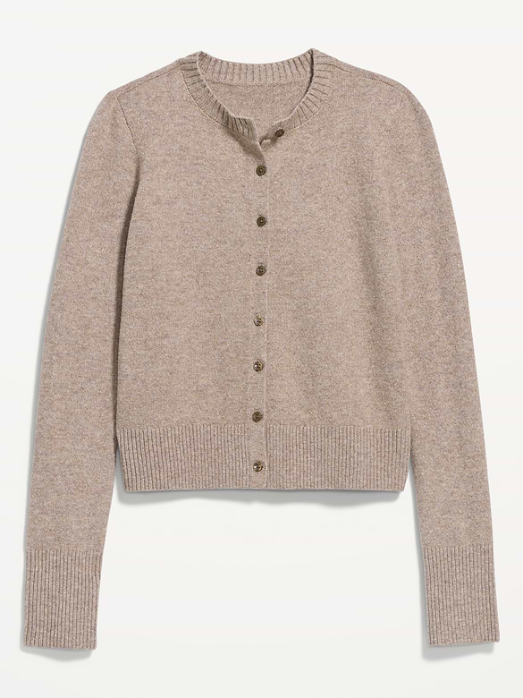 SoSoft Cropped Crew-Neck Cardigan