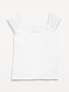 Image number 2 showing, Short-Sleeve Ribbed Top for Girls