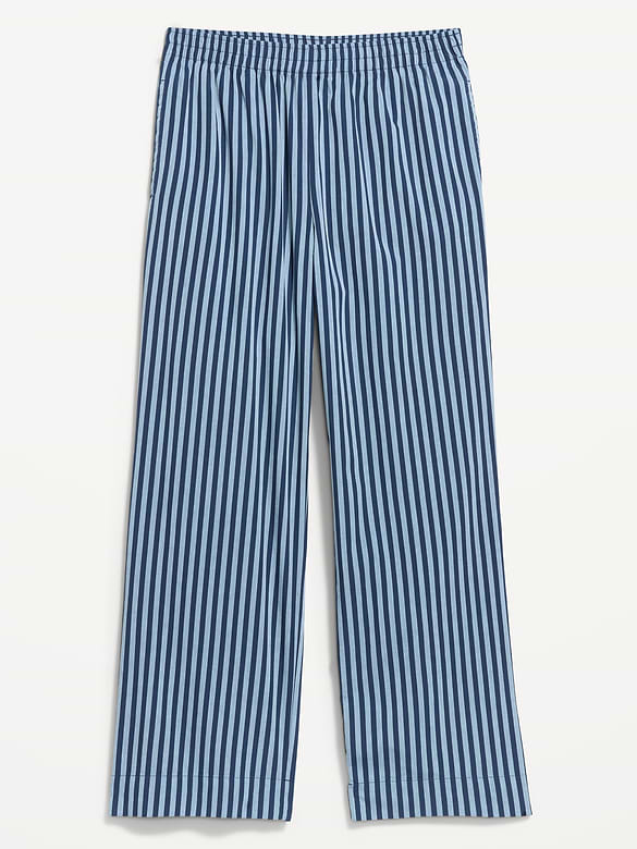 High-Waisted Poplin Pajama Pant