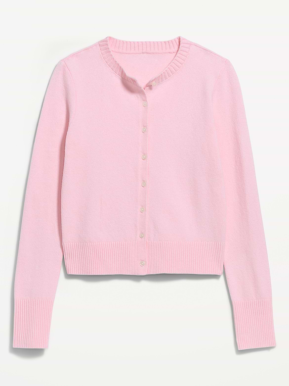 SoSoft Cropped Crew-Neck Cardigan