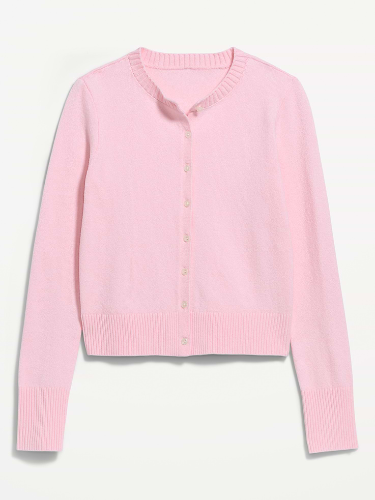 L'image numéro 4 présente Cardigan court ras du cou SoSoft